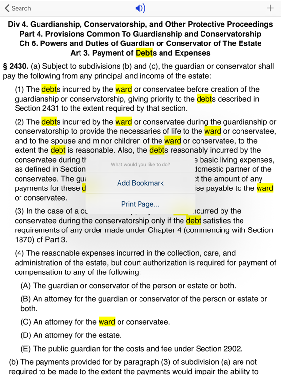 CA Probate Code 2026 iPad screenshot 4 - Reference app