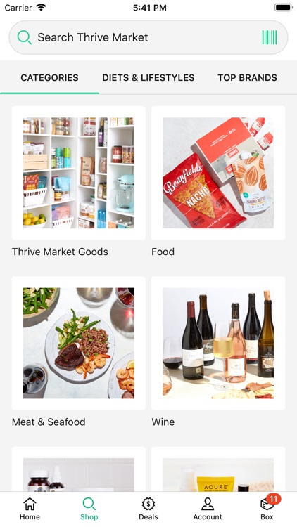 Thrive Market - shop healthy