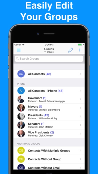 A2Z Contacts - Group Text App Screenshot