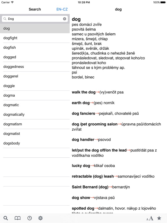Screenshot #5 pour Dict4all CZ-EN