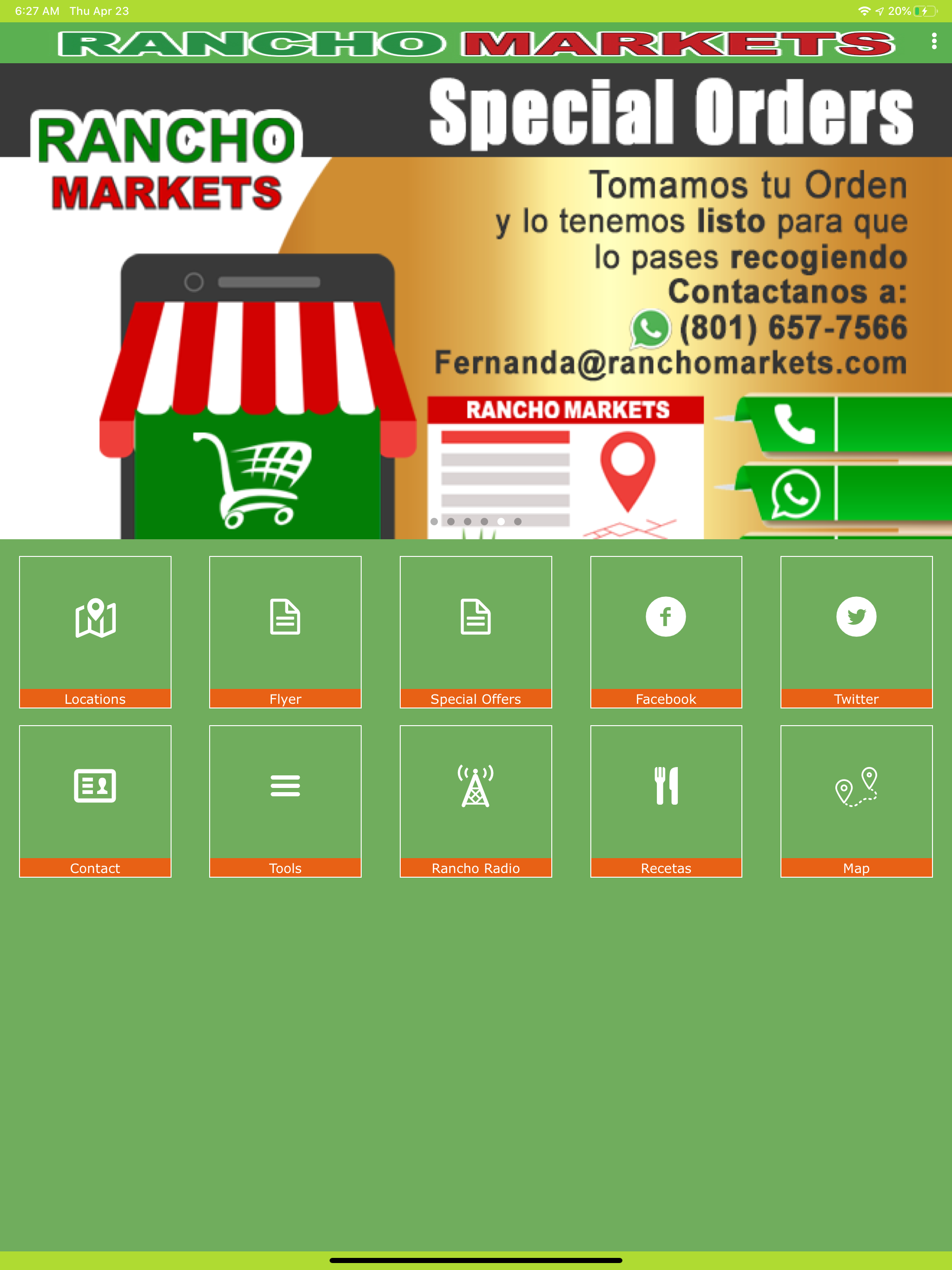 Rancho Markets App