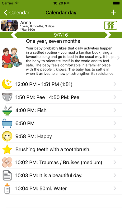 WomanLog Baby Pro Calendar Screenshot