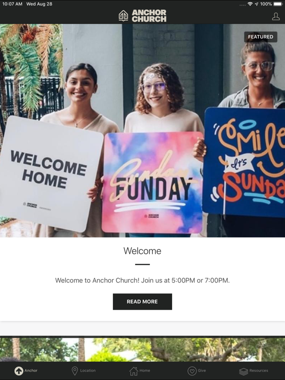 My Anchor Church iPad screenshot 1 - Lifestyle app