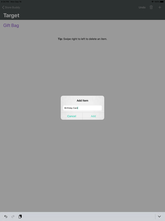 Store Buddy - Shopping List iPad screenshot 3 - Utilities app