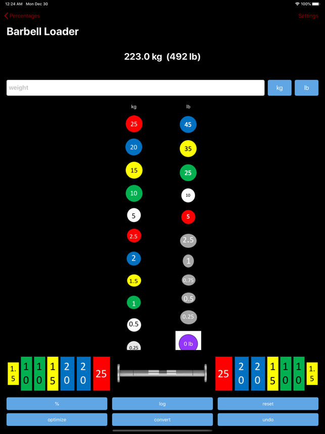 ‎Barbell Loader and Calculator Screenshot