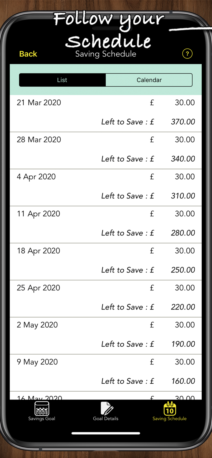 Savings Goals screenshot 4