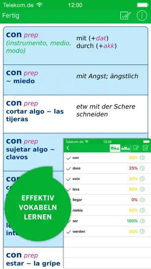 Screenshot von Wörterbuch Spanisch auf dem iPhone 5