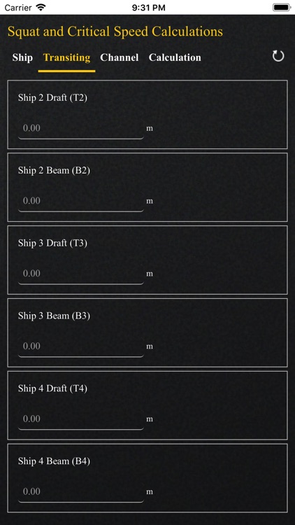 Ship Squat Calculator