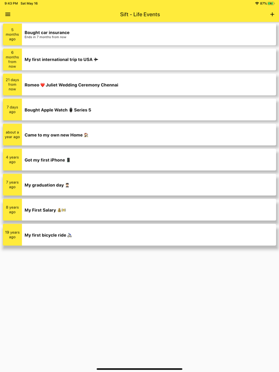 Screenshot #5 pour Sift - Life Events