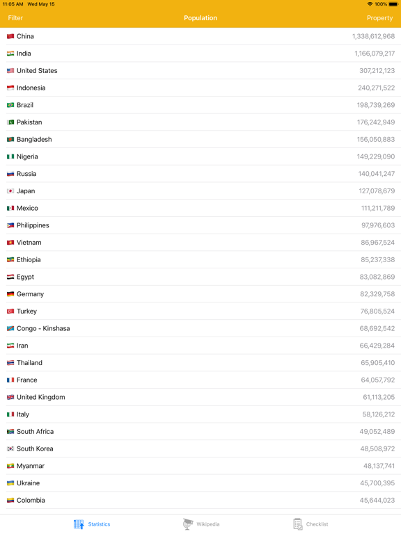 Screenshot #4 pour List of Countries - Atlas App