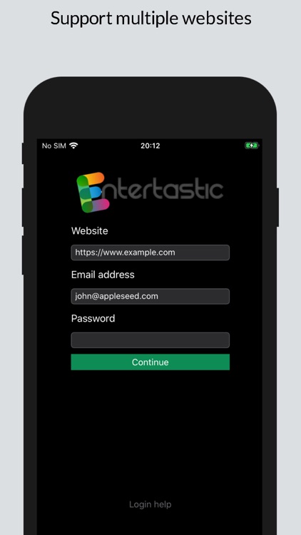 Entertastic white label admin