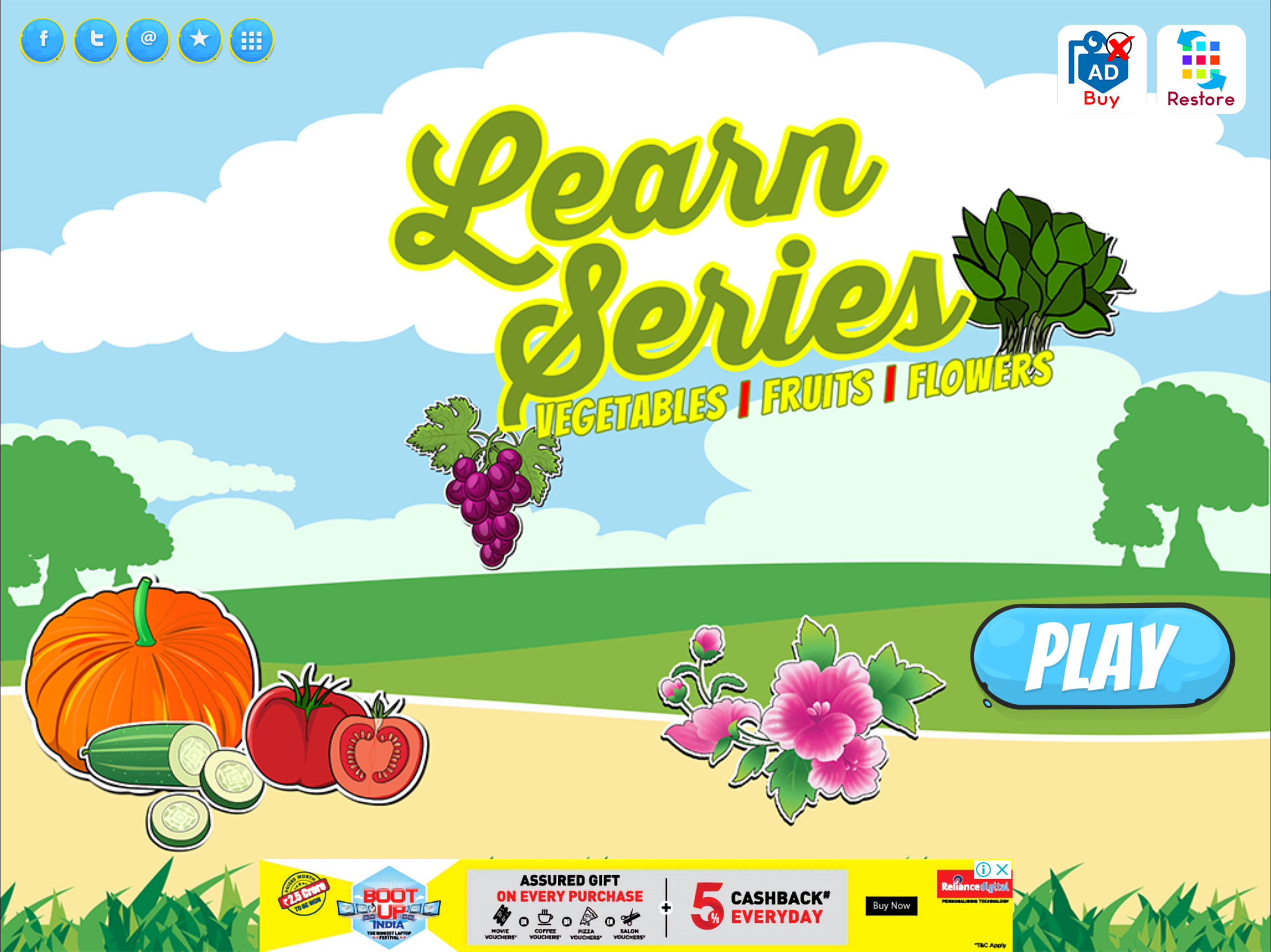 Learn Vegetable,Fruit & Flower