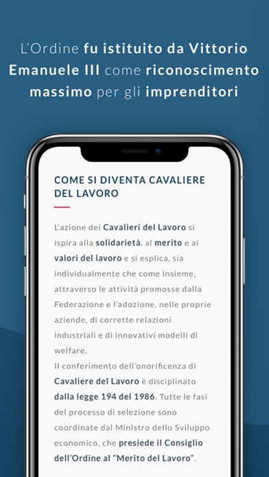 Cavalieri del Lavoro iPhone screenshot 6 - News app