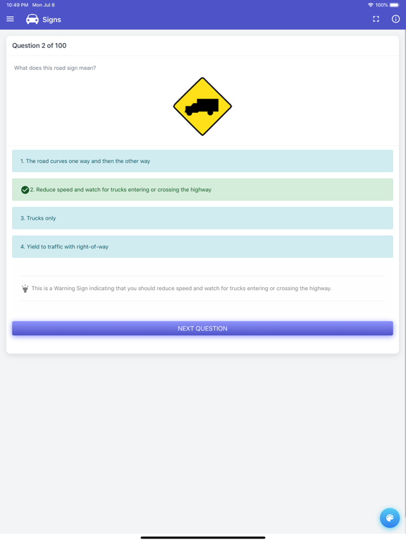 Hawaii DMV Permit Test iPad screenshot
