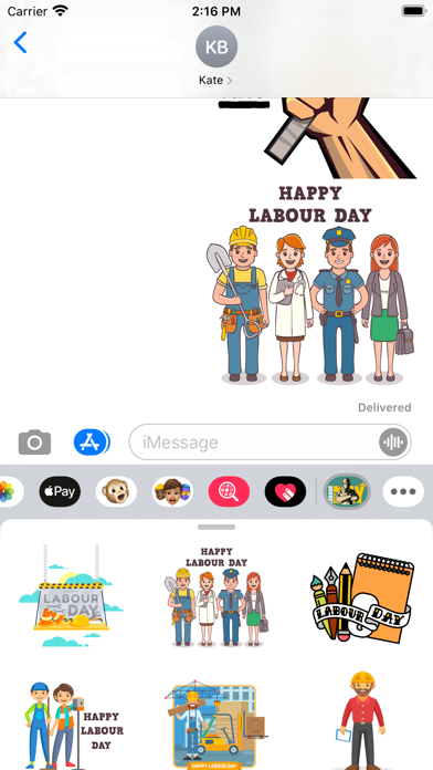 Screenshot #3 pour Labour Day Holiday Stickers