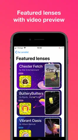 Game screenshot Da Lenslist - Filters & Lenses apk