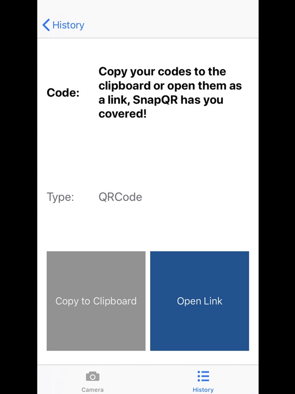 SnapQR iPad screenshot 3 - Utilities app