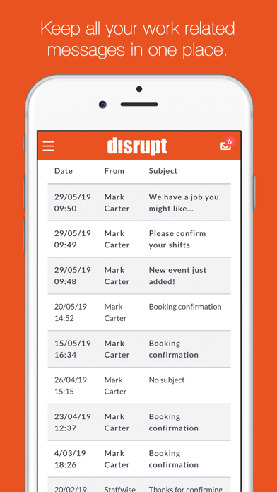 Disrupt Staffing Screenshot