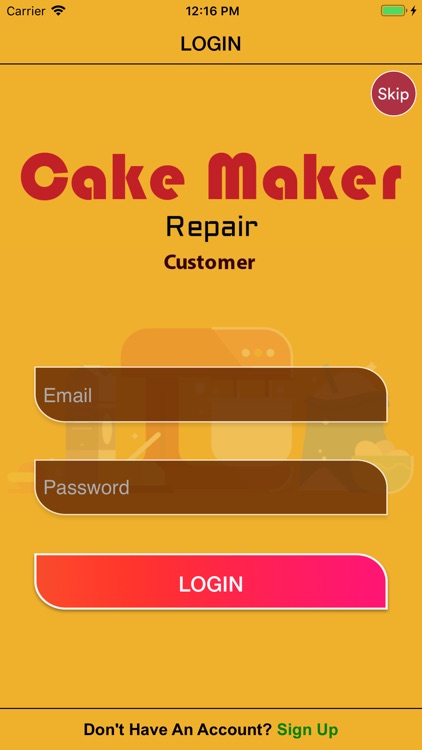 Cake Maker Repair Customer
