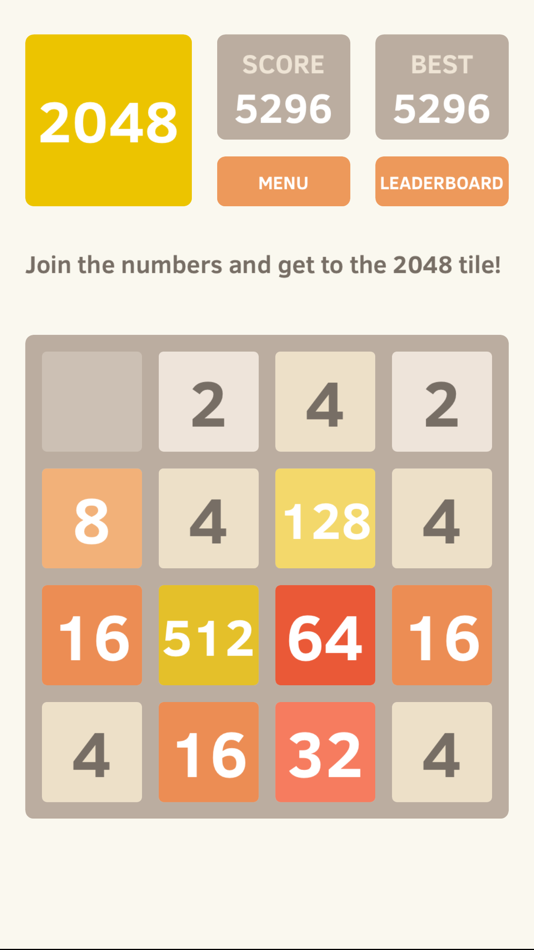 #1. 2048 (iOS) Bởi: Ketchapp