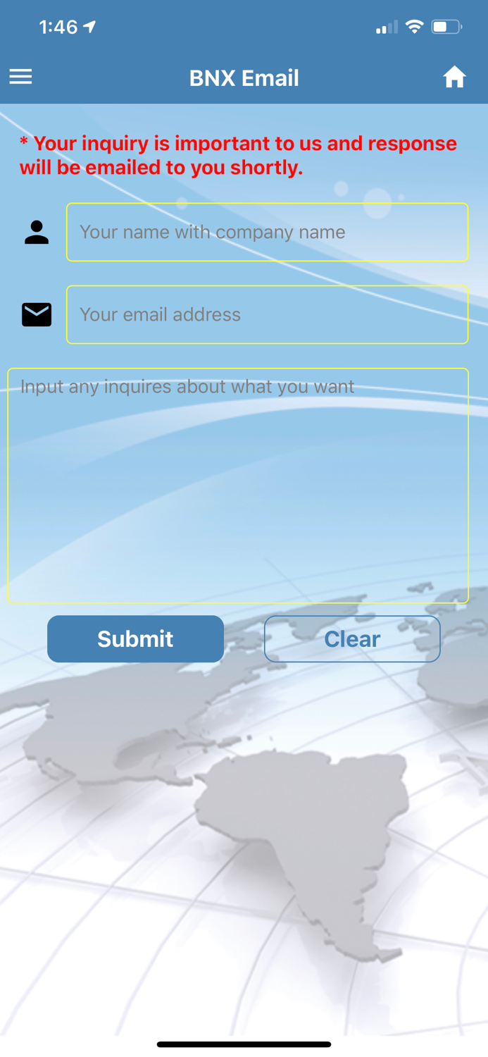 BNX SHIPPING CONTACT