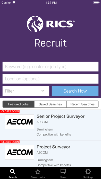 Screenshot #1 pour RICS Recruit