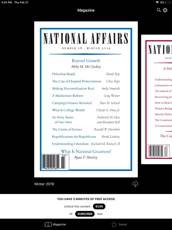 National Affairs iPad screenshot 2 - Education app
