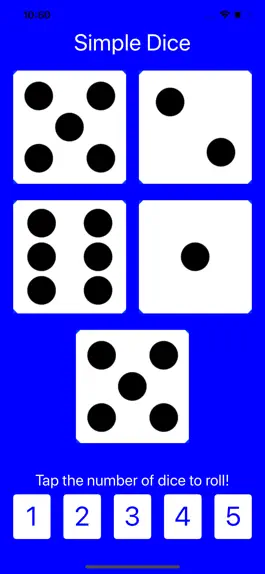 Game screenshot Simple Dice: Roll 1-5 Dice! apk