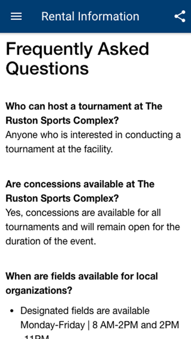 Screenshot #3 pour Ruston Sports Complex App