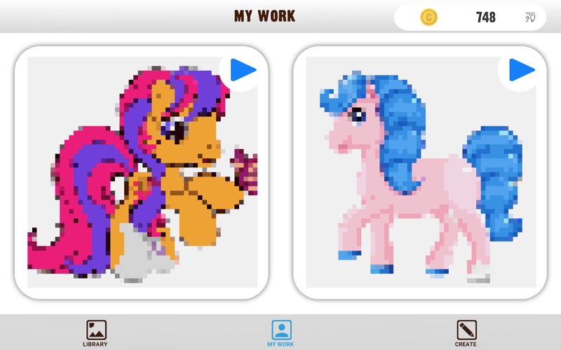 Ponies & Unicorn pixel book