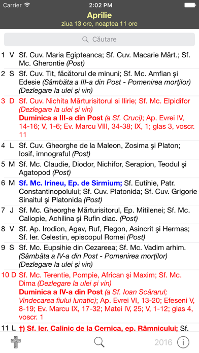 Calendar Creștin Ortodox Screenshot