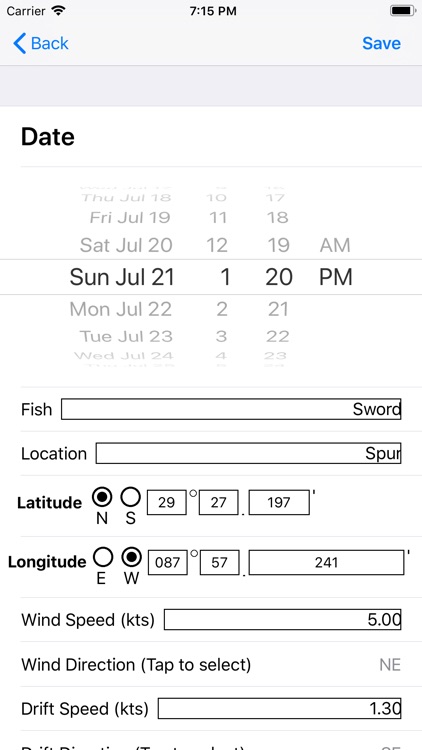 Catch Data - Fishing Logbook
