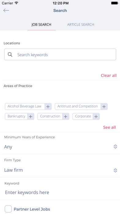 BCG Attorney Search Screenshot