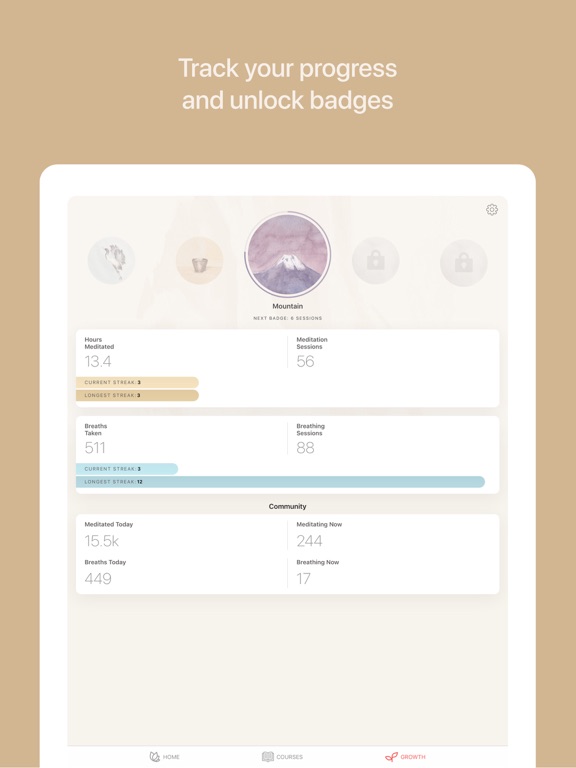 Oak - Meditation & Breathing iPad screenshot 5 - Health & Fitness app