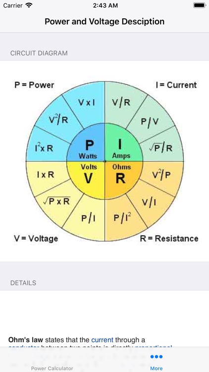 Basic Circuit Power Calculator