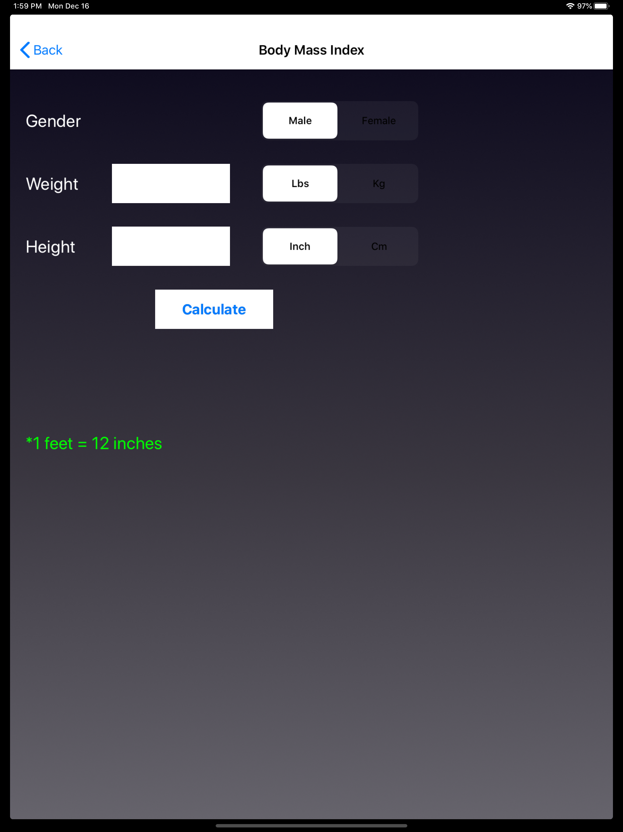 Body Health Calculators