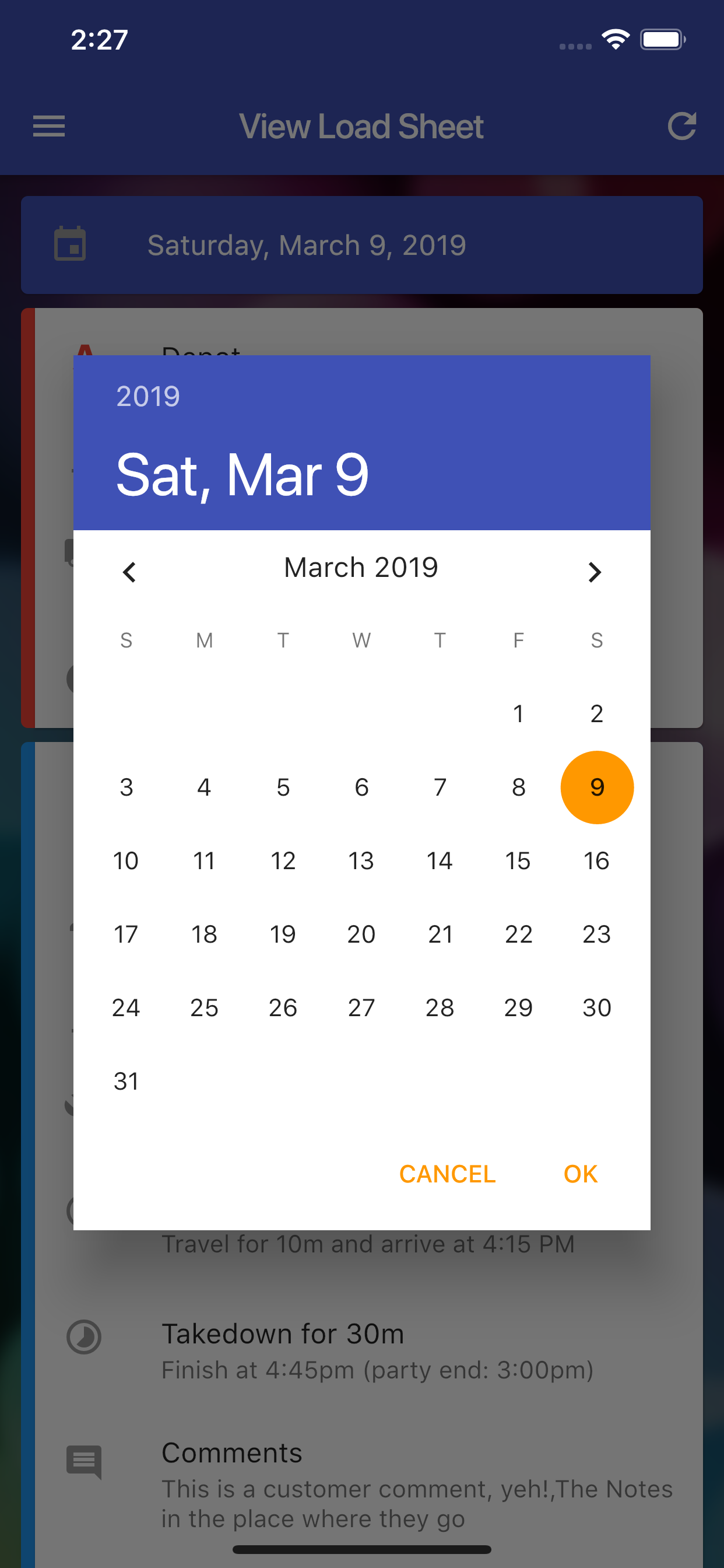 Event Rental Systems DriverApp