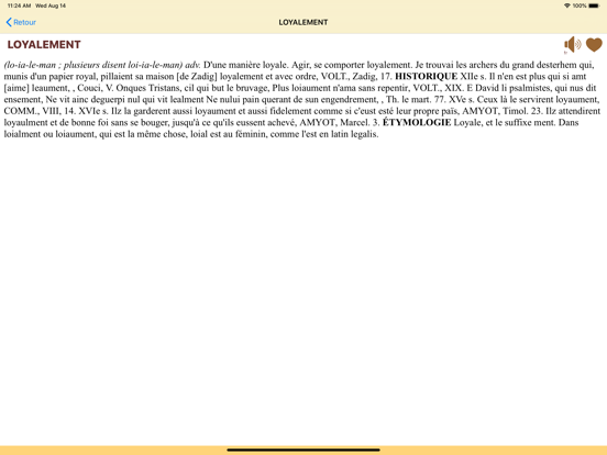 XMLittreDict iPad screenshot