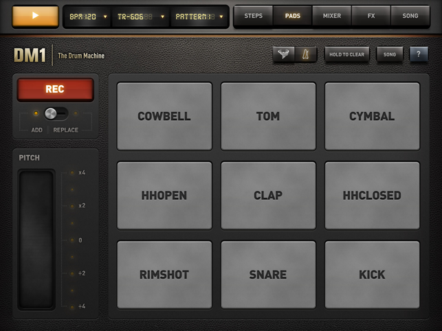 DM1 - ภาพหน้าจอของ Drum Machine