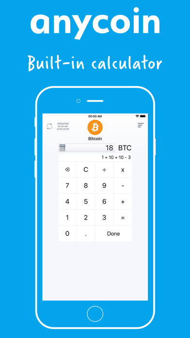 Screenshot #2 pour ANYCOIN Crypto Converter