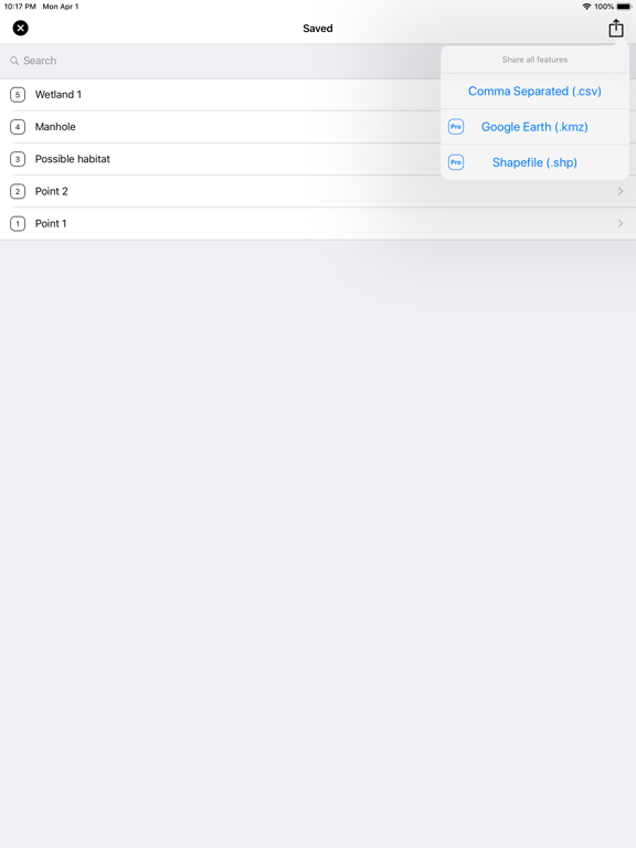 The GPS App iPad screenshot 4 - Navigation app