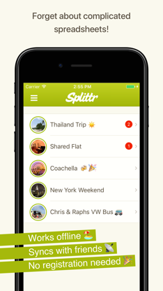 Splittr - Expense Splitting screenshot 1