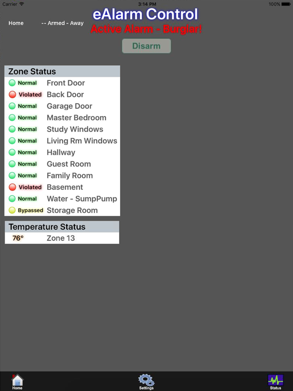 Screenshot #5 pour eAlarm - Elk Control Panel