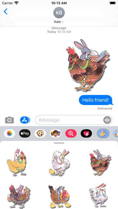 Screenshot #1 pour Chicken Bunny Stickers