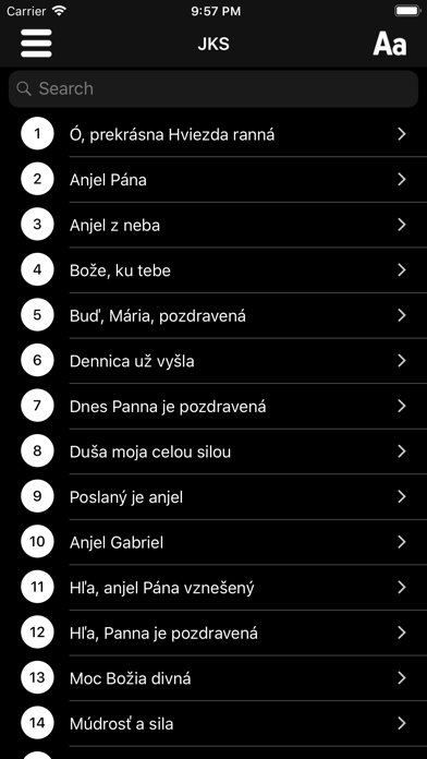 Jednotný Katolícky Spevník Screenshot
