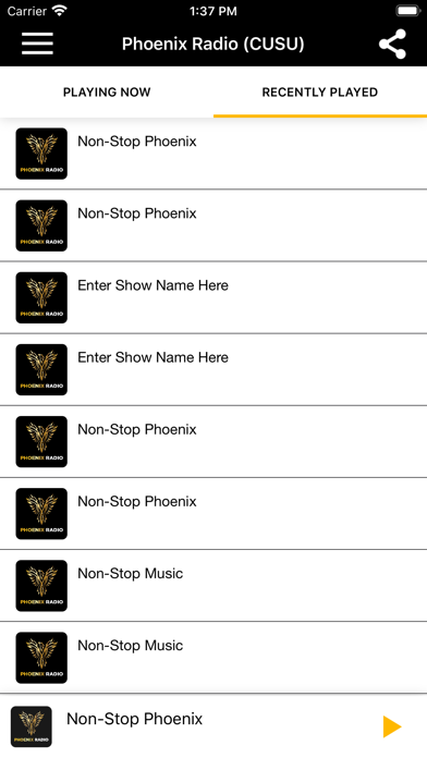 Screenshot #2 pour Phoenix Radio (CUSU)