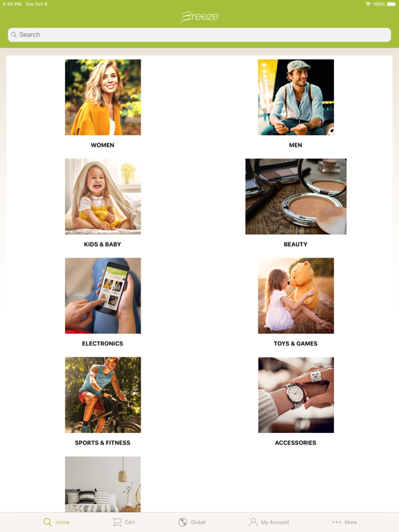 Breeze Shopping App iPad screenshot 1 - Shopping app