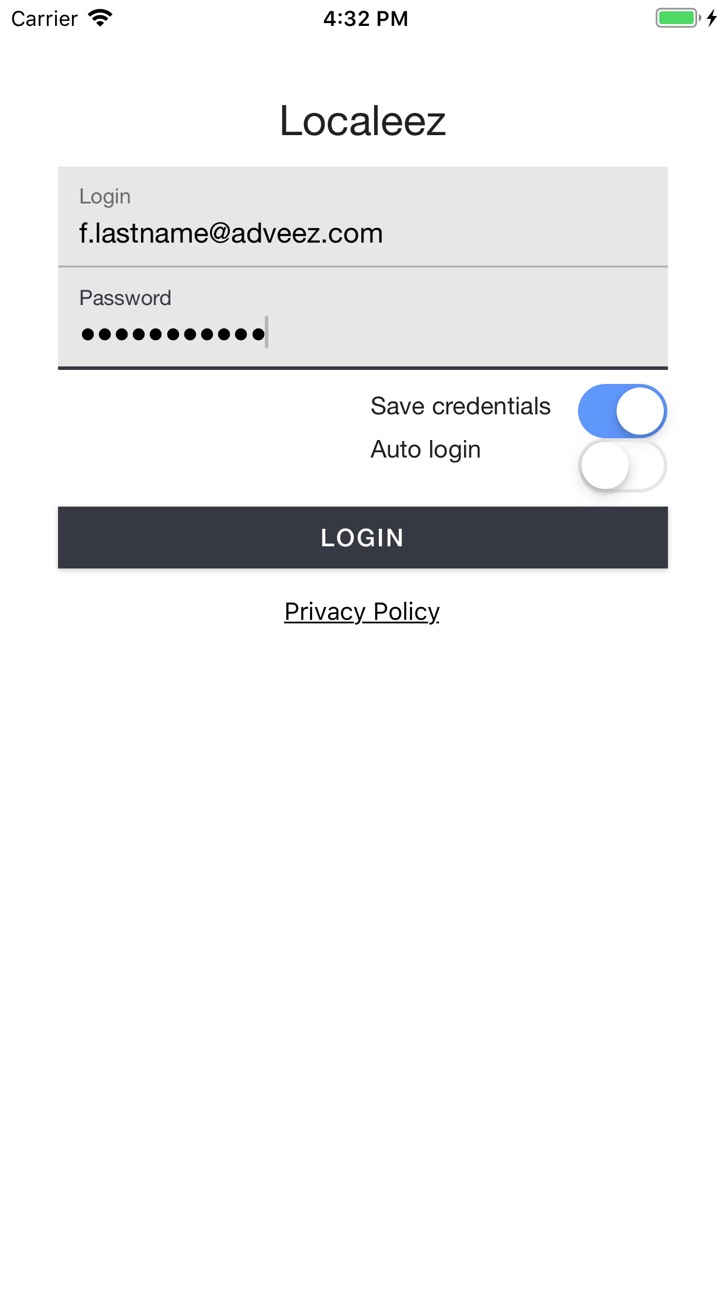 iPhone screenshot