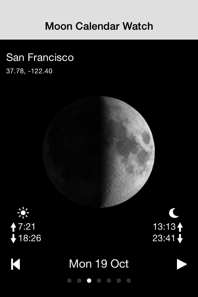 Moon Calendar Watch screenshot 2