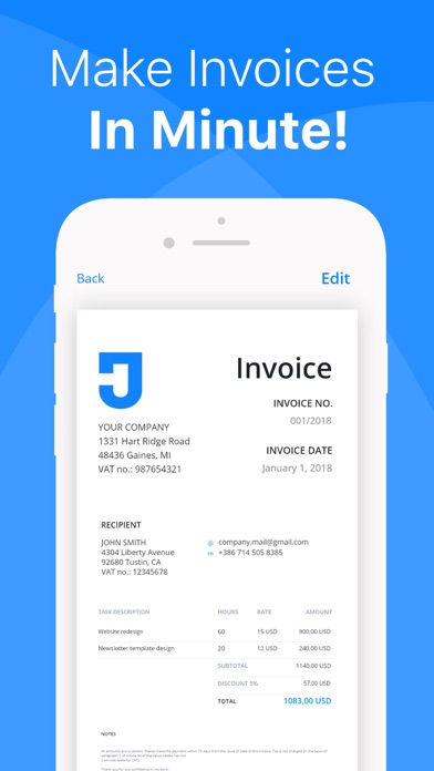 Go Invoice: Mobile Invoice Appのおすすめ画像1